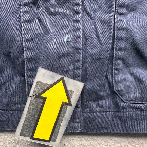 Vintage 90s Nautica Leather Collar Twill Bomber Jacket Mens XL Navy Red Full Zip - Picture 12 of 16